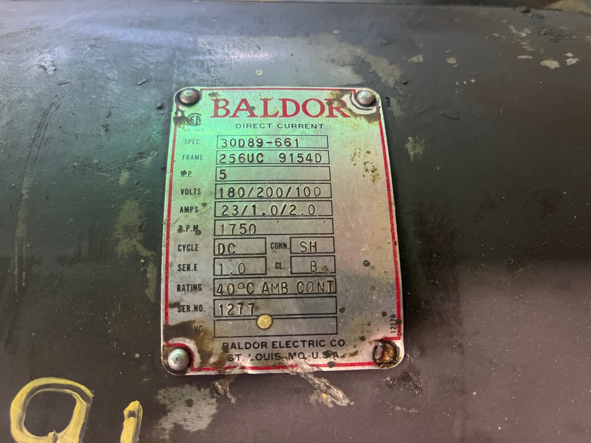 Baldor 5 HP 1750 RPM 256UC DC Motors 90391