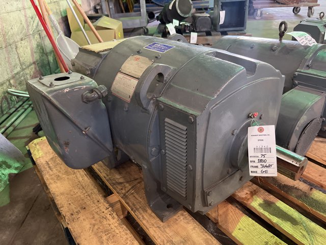 General Electric 75 HP 1750/2100 RPM 366AT DC Motors 91342