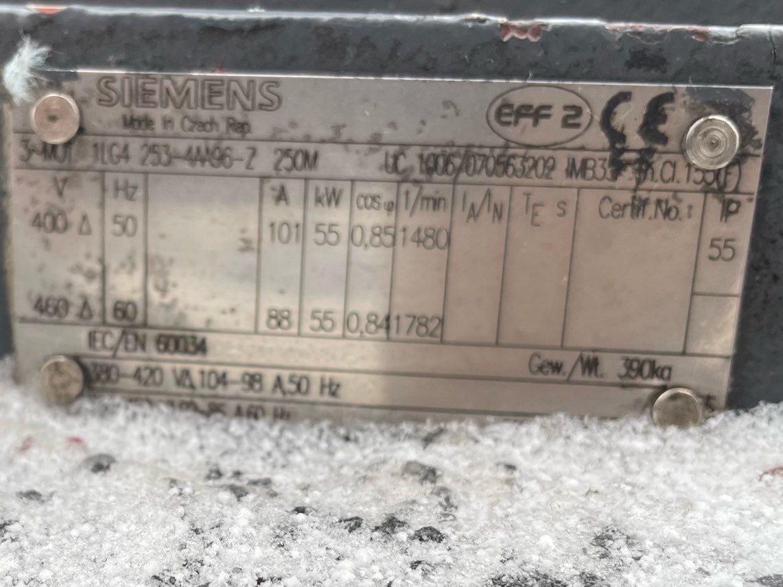 Siemens 73 HP 1800 RPM 250M Squirrel Cage Motors 91619