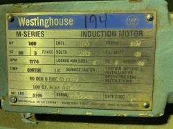 Westinghouse 300 HP 1800 RPM 3107 Squirrel Cage Motors 90526