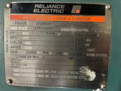 Reliance 900 HP 1800 RPM 5012Z Squirrel Cage Motors 90529