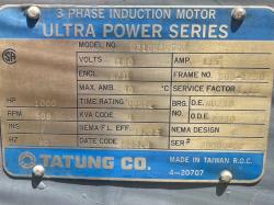 Tatung 1000 HP 600 RPM 500-1250 Squirrel Cage Motors 90584