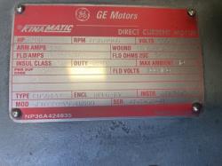 General Electric 200 HP 1750/1900 RPM 504AY DC Motors 90674