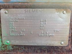 Siemens 200 HP 1800 RPM 447T Squirrel Cage Motors 90805