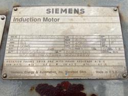 Siemens 500 HP 1800 RPM 5011S Squirrel Cage Motors 90838