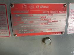 General Electric 200 HP 1750/1900 RPM 409AT DC Motors 91016