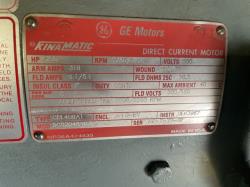 General Electric 200 HP 1750/1900 RPM 409AT DC Motors 91017